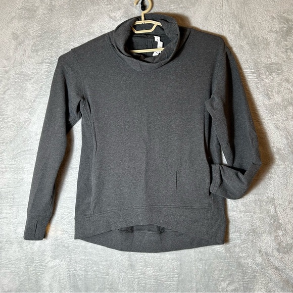 lululemon athletica Tops - Lululemon On The Double Pullover Sweatshirt Womens 10 Gray Athletic Cowl Neck‎